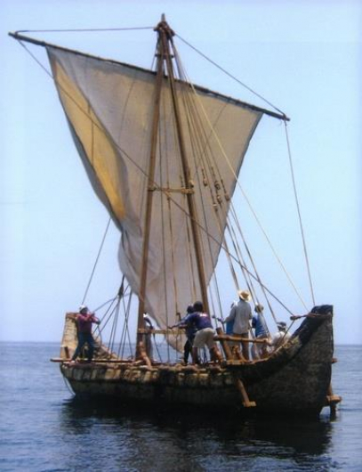 La Nave di Magan: Successfully sailed in the waters of the Arabian Sea in February 2002 using ancient boat building techniques.